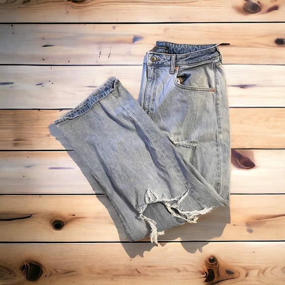 Wide Leg Wild Fable Jean Summer Staple Jean Intentionally Destroyed Super Comfy - Picture 6 of 13